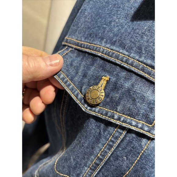 Disney Mickey & Minnie Together Forever Denim Jean Jacket Size XL Love Boho - Picture 9 of 14